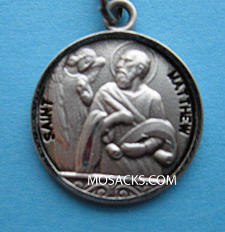 St. Matthew Sterling Silver Medal, 20" S Chain, S-9517-20S