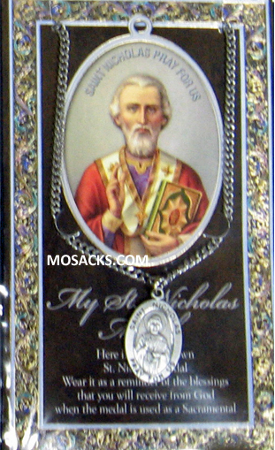 St. Nicholas necklace St. Nicholas Pewter Medal 1-1/16" h 950-508