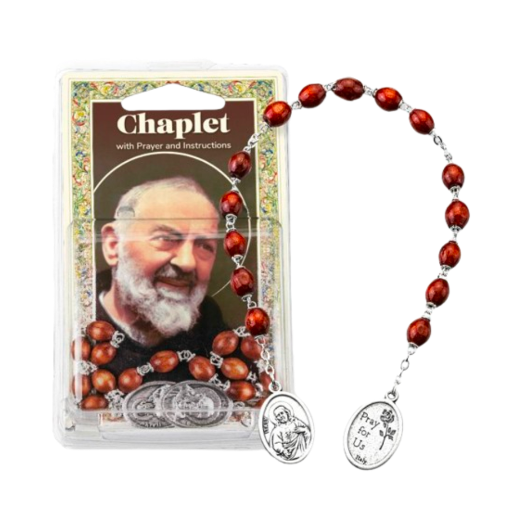St. Padre Pio Chaplet and Prayer Card