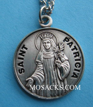 St. Patricia Sterling Medal w/18" S Chain