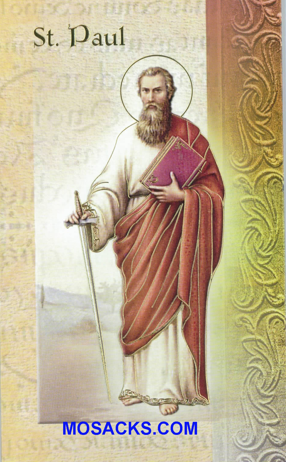 St. Paul Laminated Bi-fold Holy Card, F5-512