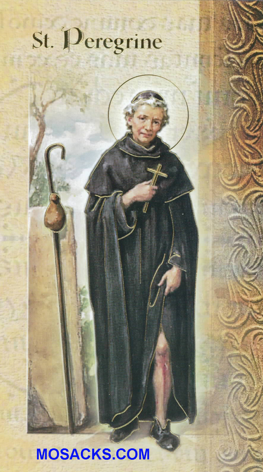 St. Peregrine Laminated Bi-fold Holy Card, F5-514