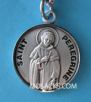 St. Peregrine Sterling Silver Medal, 20" S Chain, S-9628-20S