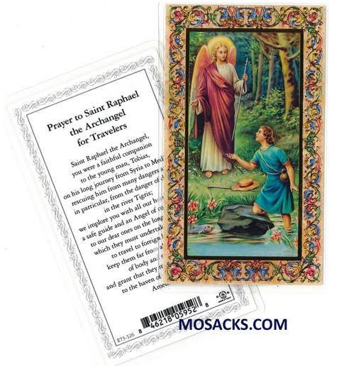 St. Raphael the Archangel for Travelers Laminated Holy Card E73-526