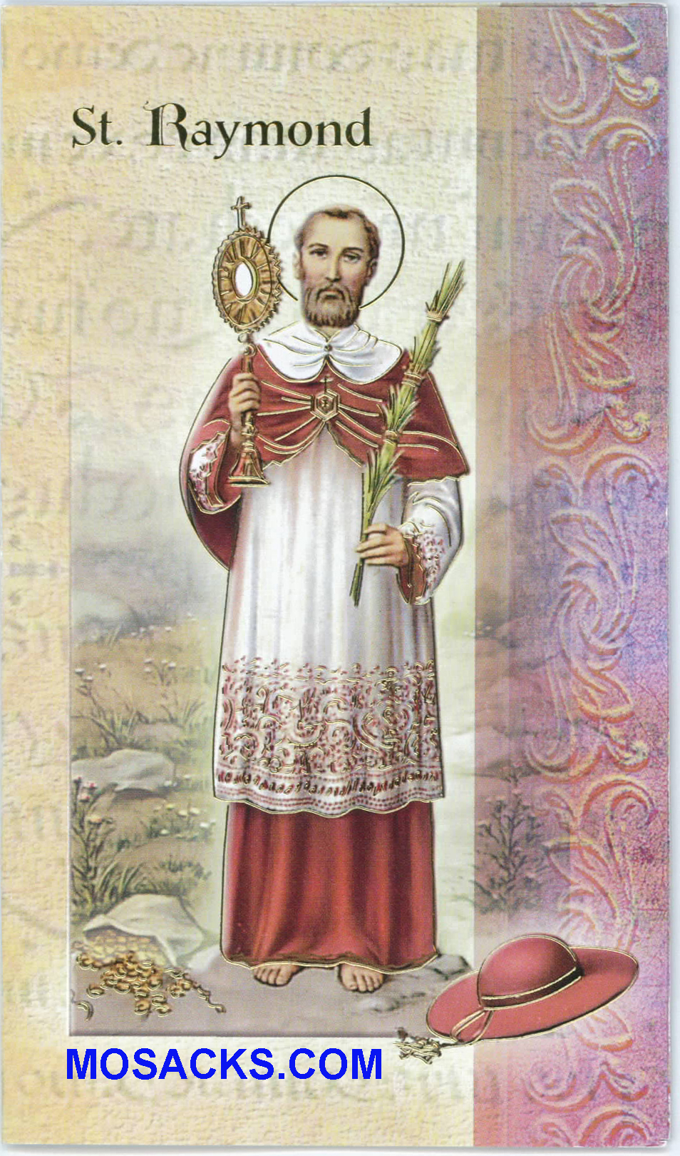 St. Raymond Laminated Bi-Fold Holy Card, F5-214