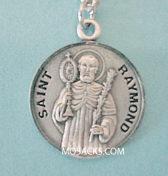 St. Raymond Sterling Silver Medal, 20" S Chain, S-9638-20S