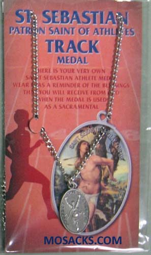St. Sebastian Sports Pewter Track Medal 12-650-6048 St. Sebastian Track Medal 12-650-6048