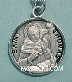 St. Thomas Sterling Silver Medal, 20" S Chain, S-9652-20S