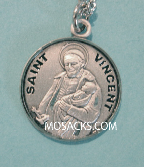 St. Vincent Sterling Medal w/20" S Chain
