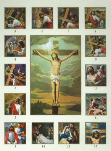 Stations Of The Cross Large Holy Card of Barton Cotton103-HZ900