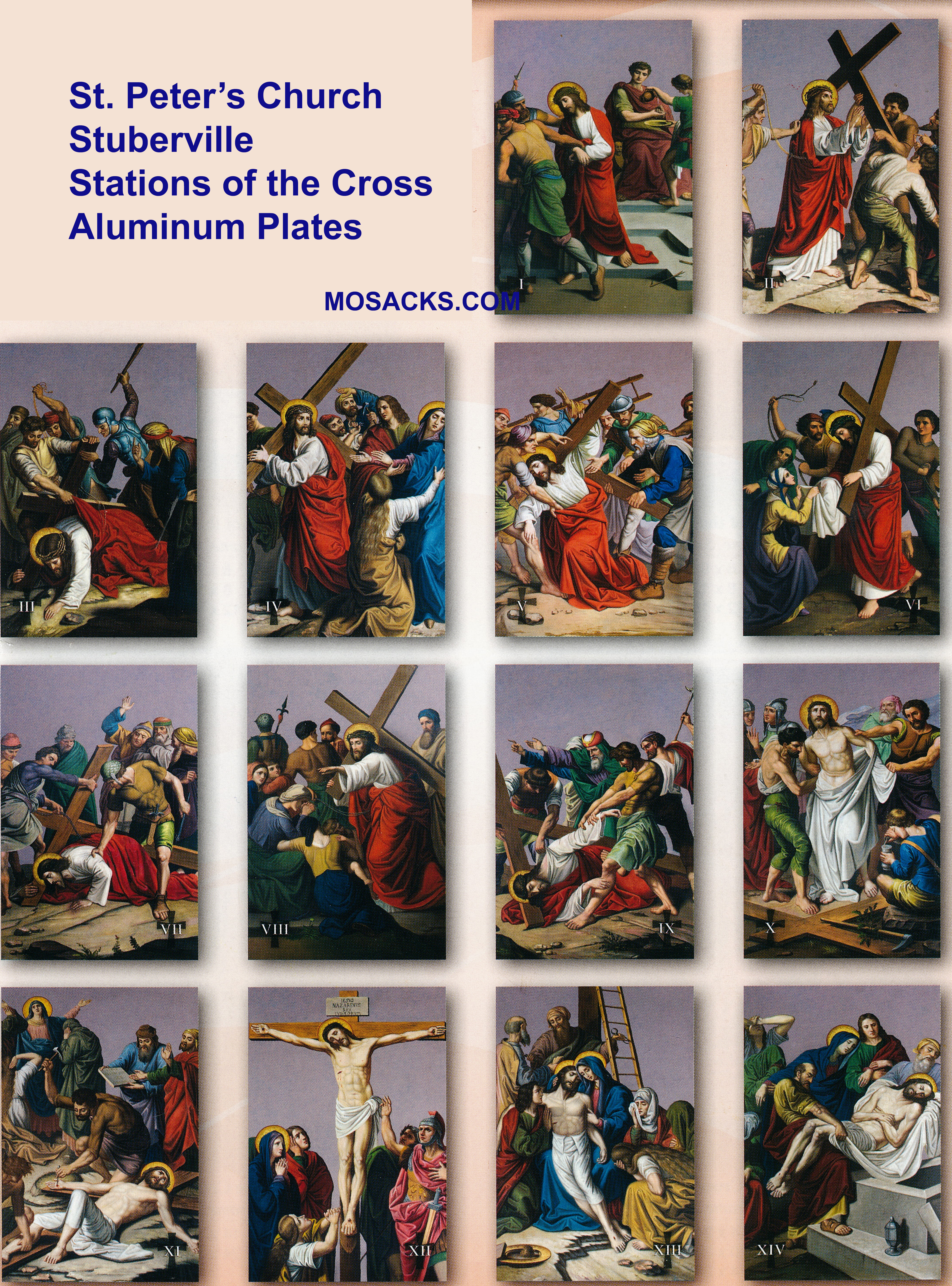 St Peter Stations of the Cross 8" x 12" Full Color Plates APL320B