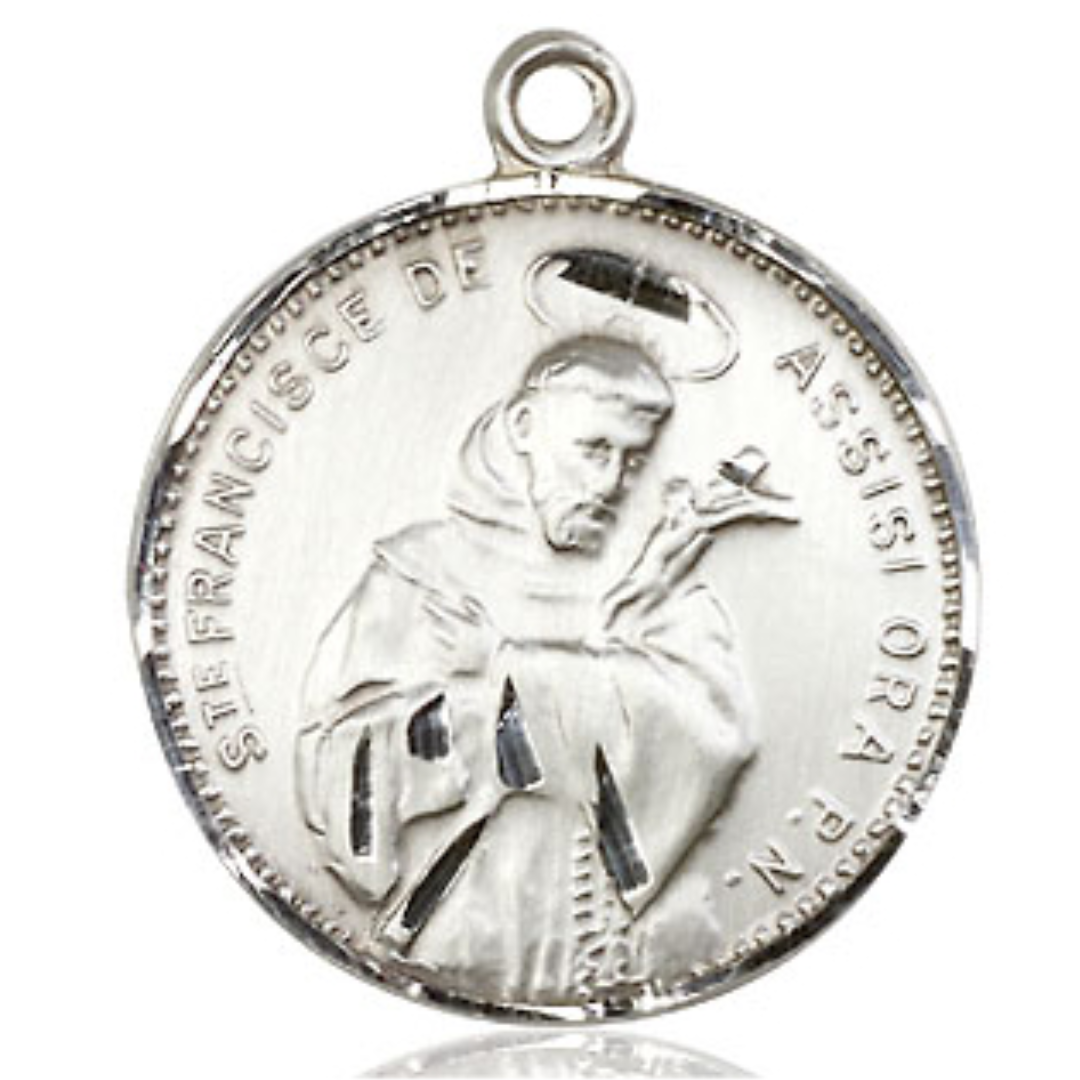 St Francis of Assisi Sterling Silver Medal 0101SS/24S