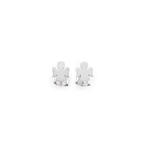 Sterling Silver Angel Earrings-ORAB from the Amen Jewelry Collection, Made in Italy
