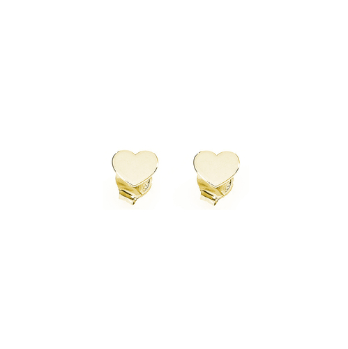Sterling Silver Heart Earrings Gold Dipped-ORHG from the Amen Jewelry Collection, Made in Italy
