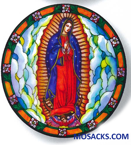 Stained Glass Suncatcher Window Decal Our Lady of Guadalupe 356-GU