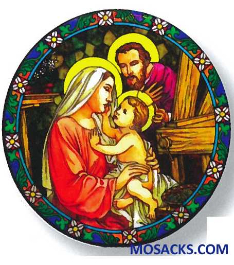 Stained Glass Suncatcher Window Decal Holy Family 356-HF