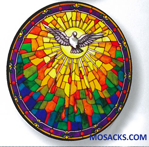 Stained Glass Suncatcher Window Decal Holy Spirit 356-HS