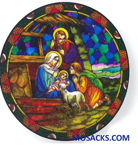 Stained Glass Suncatcher Window Decal Nativity Scene 356-NT