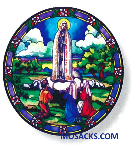 Stained Glass Suncatcher Window Decal Our Lady Of Lourdes 356-LR