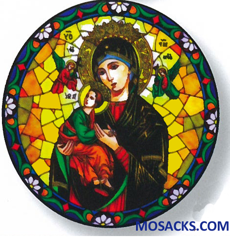 Stained Glass Suncatcher Window Decal Ou rLady Of Perpetual Help 356-LP