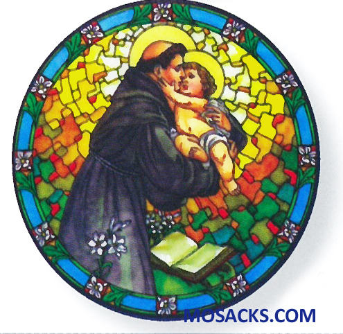 Stained Glass Suncatcher Window Decal St Anthony 356-AN