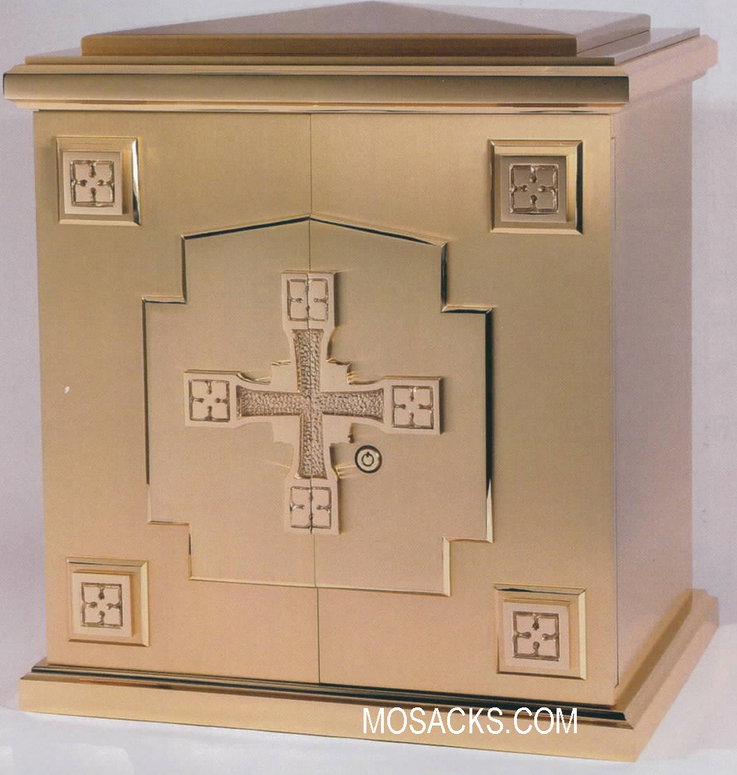 Bronze Tabernacle with Cross Motif 10TAB42