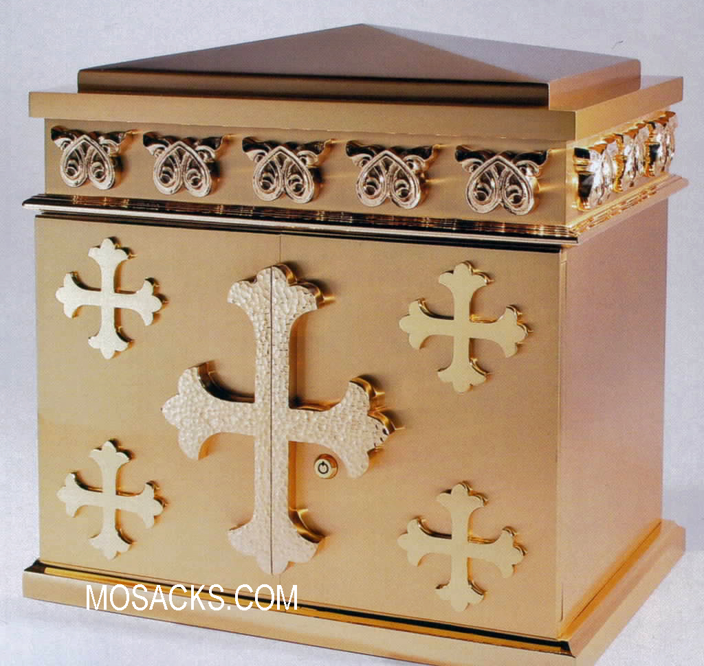 Bronze Tabernacle with Jerusalem Cross Motif 10TAB8
