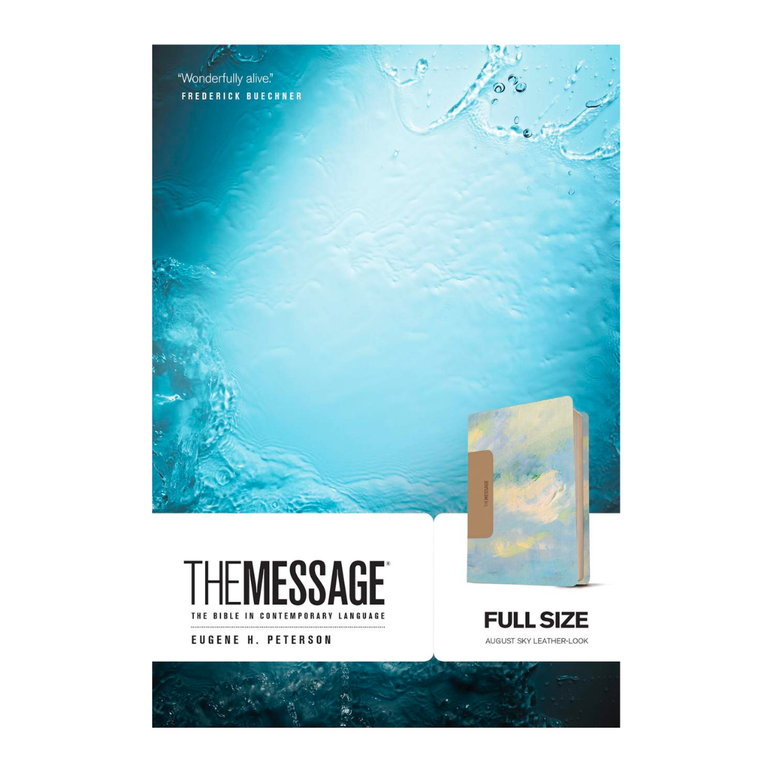 The Message Bible: Full Size (Sky Blue/LeatherLike) - 9781641581219