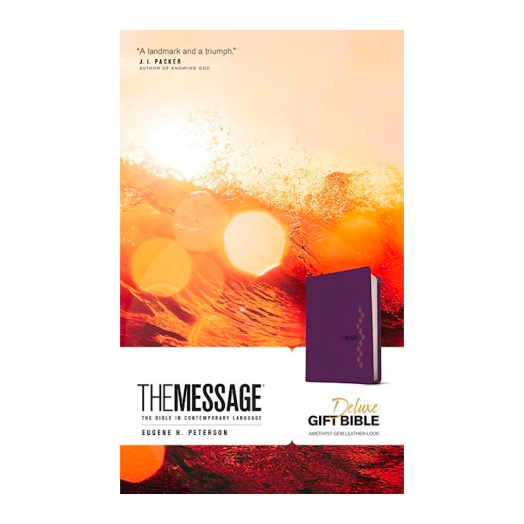 The Message Bible: Gift Edition (Amethyst LeatherLook)