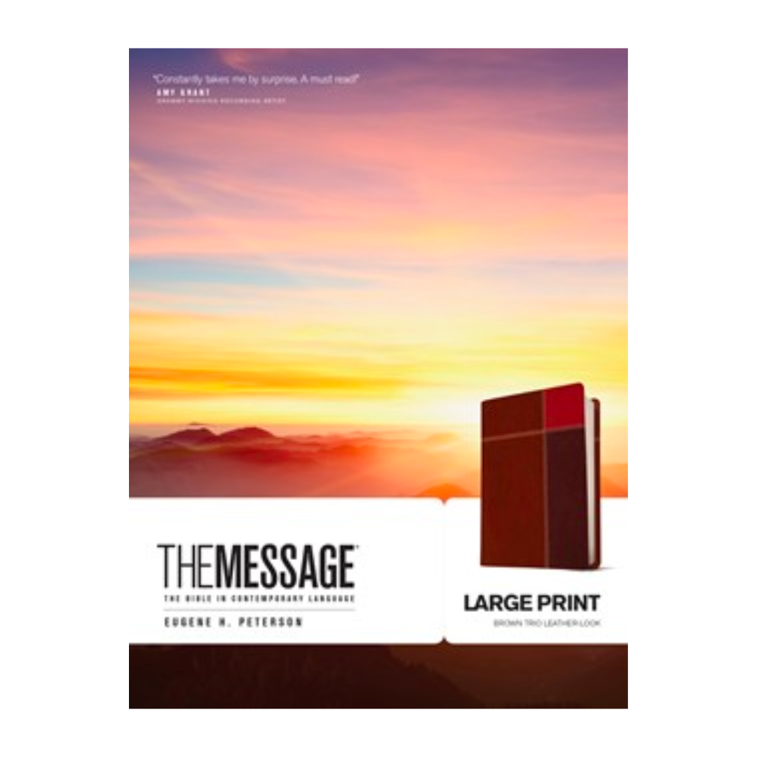 The Message Bible: Large Print (Brown/LeatherLike) - 9781612914879