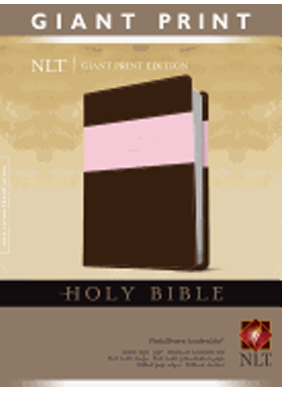 Tyndale Giant Print Bible-NLT Pink and Brown 9781414398426