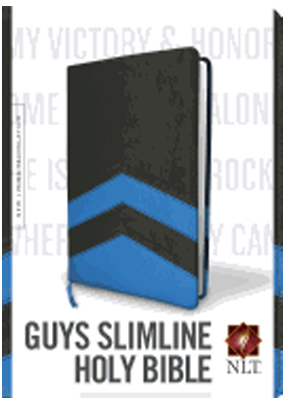 Tyndale Guys Slimline Bible-NLT Black and Blue 9781414397665