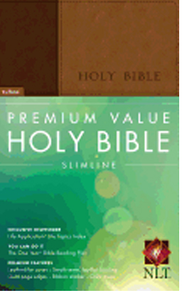 Tyndale Premium Value Slimline Bible-NLT tan/Brown 9781414369891