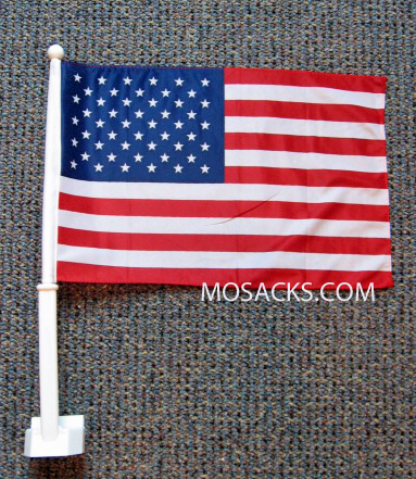 USA Clip-On Car Window Flag 16" x 12"