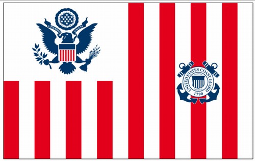 U. S. Coast Guard Ensign Flag 15” x 24” Printed Flags in Perma-Nyl Nylon 214-GSP0275