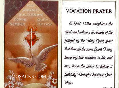 "Vocation Prayer" Laminated Holy Card #103