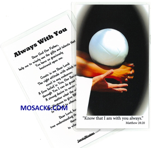 Volleyball Sports Laminated Holy Card 477-VOLLEYBALL PRAYER CARD