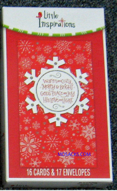 Warm and Cozy Boxed Christmas Cards 217-10370 includes 16 cards and envelopes 