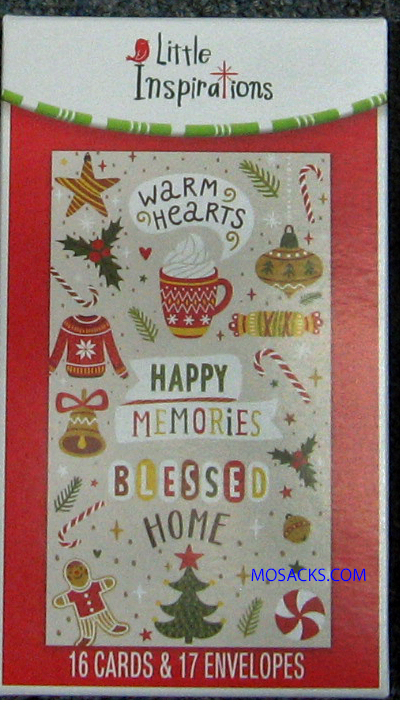 Warm Hearts Happy Memories Boxed Christmas Cards 217-J3371 includes 16 cards and envelopes