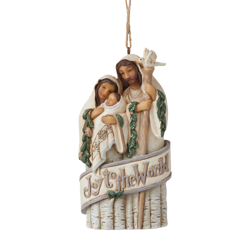 White Woodland Holy Family Ornament (Heartwood Creek by Jim Shore) - 6007932