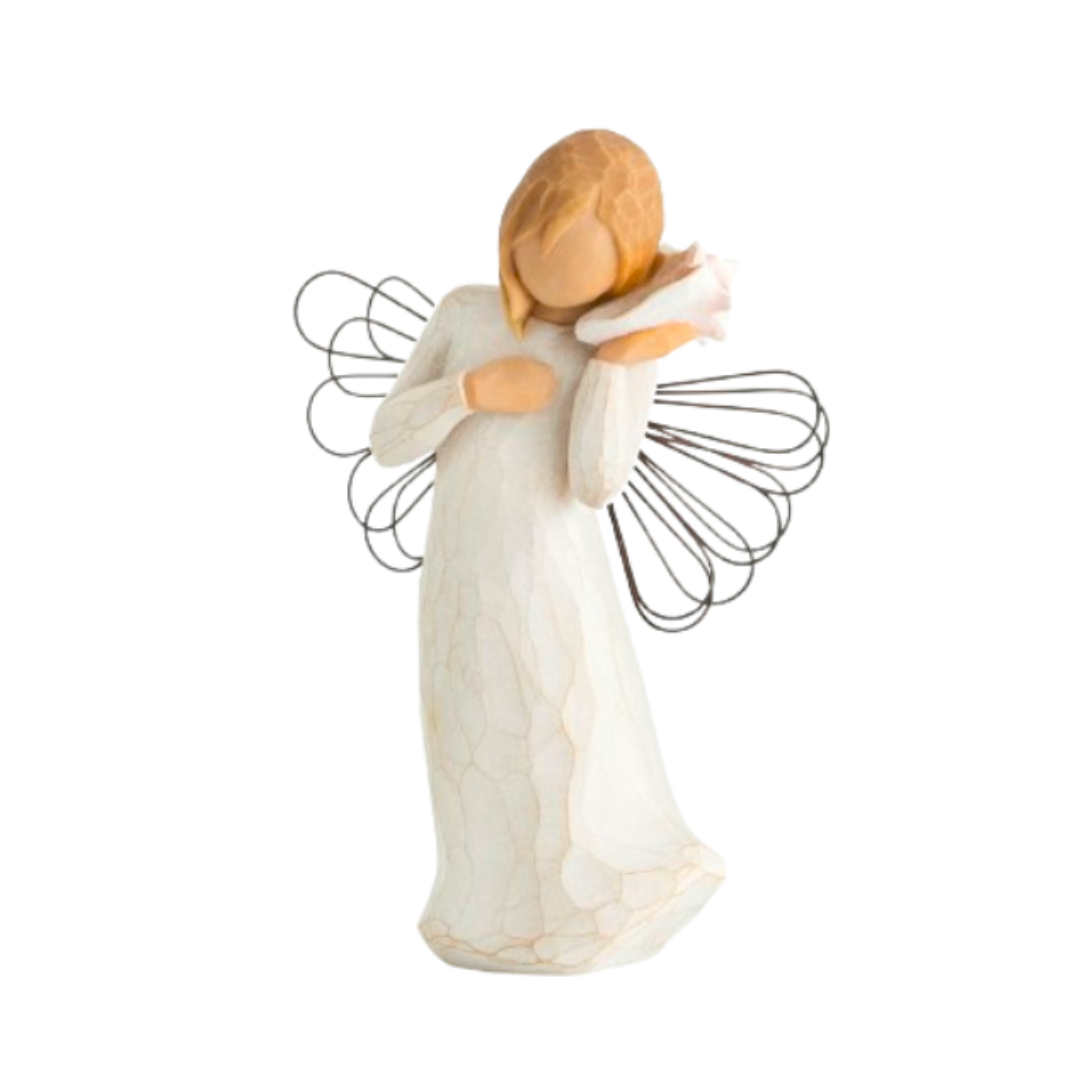 Willow Tree Angel - Thinking of You Keeping you close in my thoughts 5.5" H 26131 Willow Tree Angel with Sea Shell
