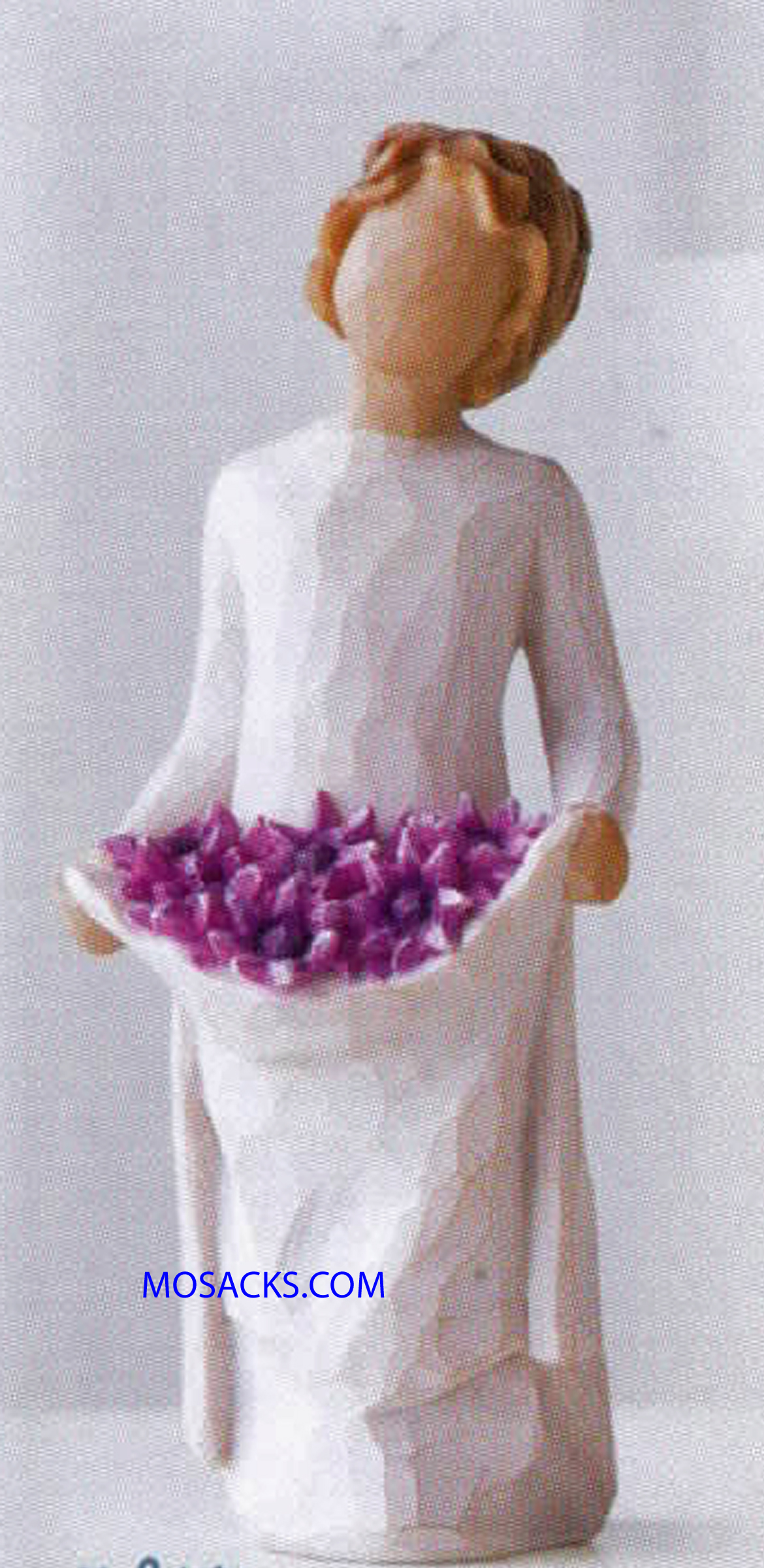 Willow Tree Figurine, Simple Joys: You're simply a joy in my life 5.5" High 27242. This is a figurine of a girl lifting her gown filled with purple flowers 27242 FREE SHIPPING WITH $100. ORDERS
