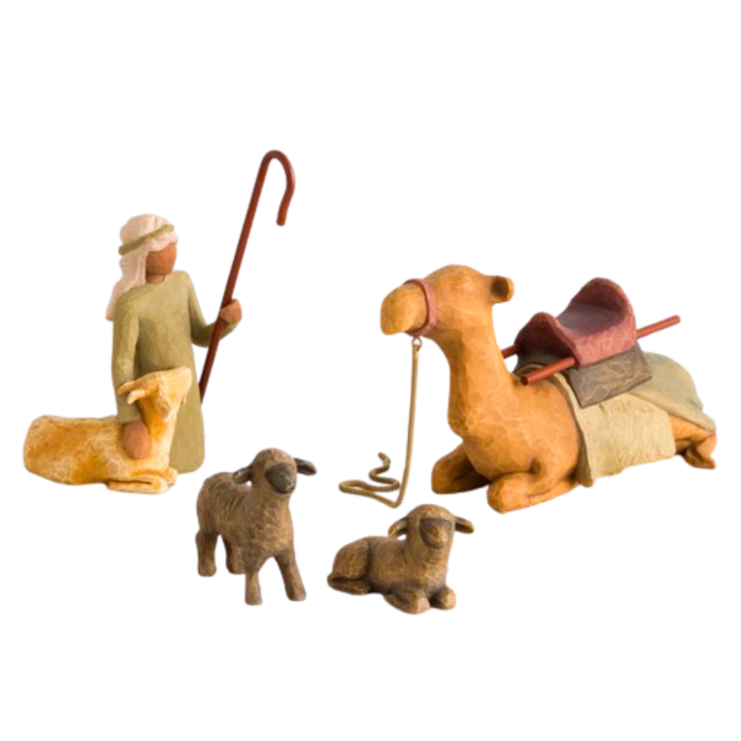 Willow Tree® Shepherd & Stable Animals for the Nativity #26105