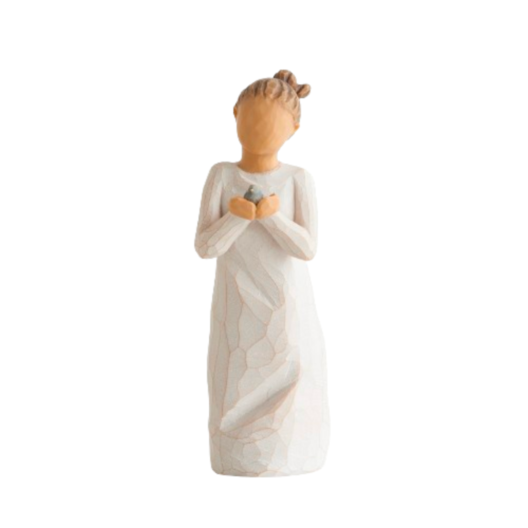 Willow Tree Figurine Nuture by Susan Lordi 5.5" h 27560 with Setiment: Protecting that which we love