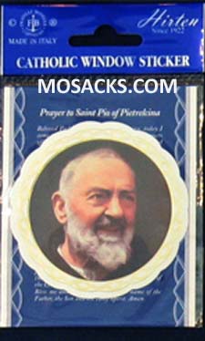 Window Sticker Padre Pio 12-393-523 Padre Pio Window Decal