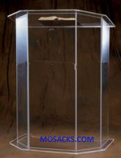 W Brand Acrylic Pulpit without cross 36" w x 24" d x 48" h 40-3350 is a clear acrylic pulpit stands 48" tall 40-3350