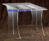 W Brand Acrylic Table Top Lectern without cross 20" w x 18" d x 20" h 3311 is a clear acrylic table top lectern 40-3311