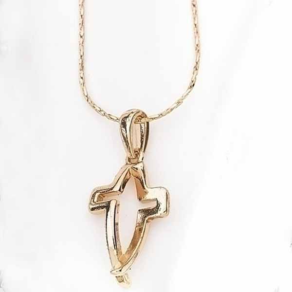 Woman's CrossFish Gold-Plated Pendant #63364