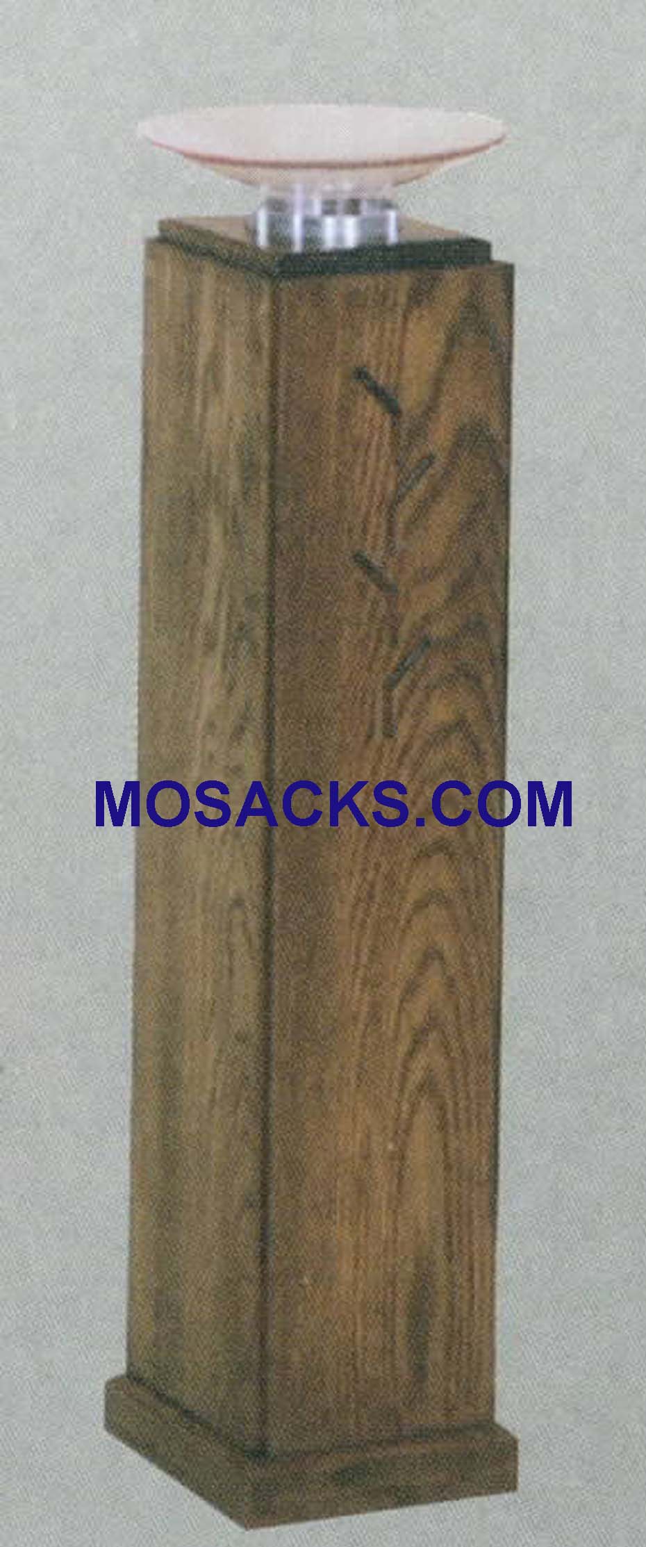 Wood Holy Water Font 7"w x 7"d x 32"h 40-33 Woerner Church Furniture at Mosack's