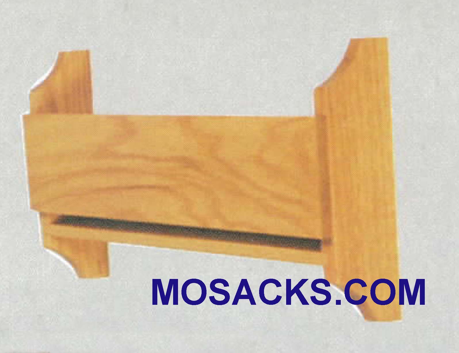 Wood Hymn Book Rack Pew Accessory has interior measurements of 18" w x 2-1/4" d 40-255 in a self cleaning style Woerner Church Furniture at Mosack's